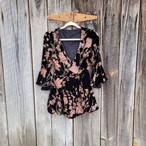Love & Other Things Velvet Romper
